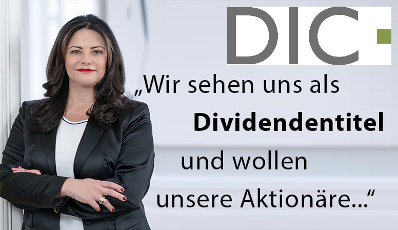 In unserem heutigen Interview konnten wir unsere Fragen an Frau Sonja Wärntges, Vorstandsvorsitzende der DIC ASSETS AG (ISIN: DE000A1X3XX4), stellen.