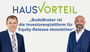Die HausVorteil AG, ein auf Equity Release spezialisiertes Immobilienunternehmen und deutscher Marktführer im Erbbaurecht, bietet vielfältige Investitionsmöglichkeiten: Neben einem Direktinvestment in die im Münchner m:access gelistete HausVorteil-Aktie (ISIN: DE000A31C222) können Anleger auch in die Anleihe „HV GenerationsKapital 2026“ (ISIN: DE000A460CR6) investieren oder über die neue Plattform BodoBroker Zugang zu exklusiven Equity-Release-Immobilien erhalten.