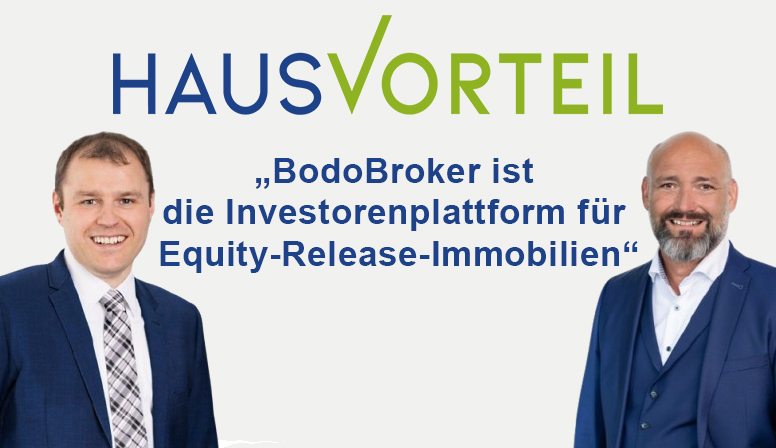 Die HausVorteil AG, ein auf Equity Release spezialisiertes Immobilienunternehmen und deutscher Marktführer im Erbbaurecht, bietet vielfältige Investitionsmöglichkeiten: Neben einem Direktinvestment in die im Münchner m:access gelistete HausVorteil-Aktie (ISIN: DE000A31C222) können Anleger auch in die Anleihe „HV GenerationsKapital 2026“ (ISIN: DE000A460CR6) investieren oder über die neue Plattform BodoBroker Zugang zu exklusiven Equity-Release-Immobilien erhalten.